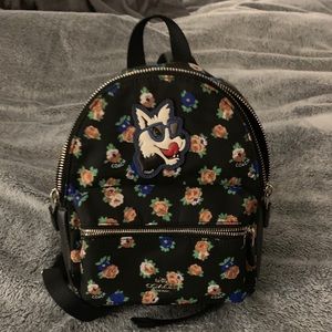 Coach floral mini backpack